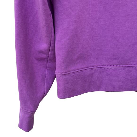 Air Jordan Girls Cropped Hoodie Pullover Size M Purple Logo Sweatshirt Athletic - Picture 5 of 6